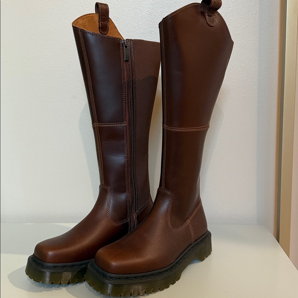 Dr. Martens Brown Knee-High Boots